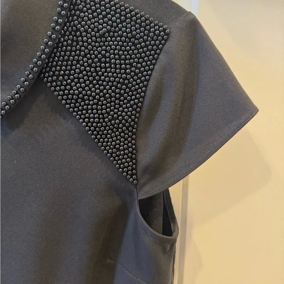 Ted Baker Black Blouse with Beaded Detail Size 1 - Picture 2 of 5
